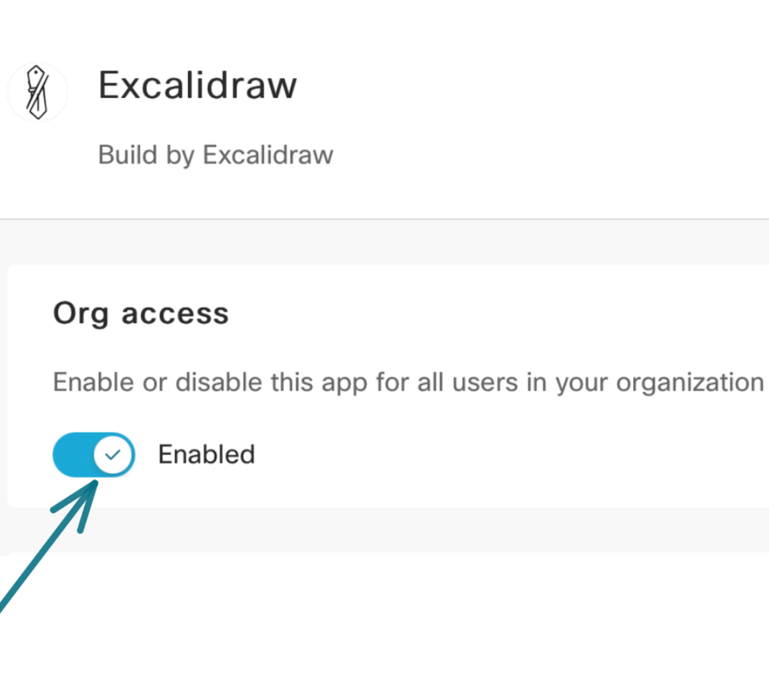 Add Excalidraw to your Webex organization
